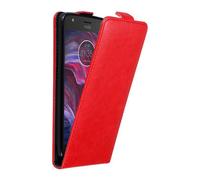 Cadorabo Housse pour Motorola MOTO X4 Housse de protection rouge Flip Etui Housse de portable Case Cover