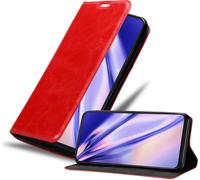 Cadorabo Housse pour Motorola ONE HYPER Housse de protection rouge Housse pour téléphone portable Etui Case Cover Fermeture magnétique