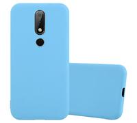 Cadorabo Housse pour Nokia 6.1 PLUS / X6 Housse en bleu Housse téléphone portable TPU Silicone Etui Case Cover