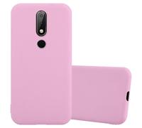 Cadorabo Housse pour Nokia 6.1 PLUS / X6 Housse en rose Housse téléphone portable TPU Silicone Etui Case Cover