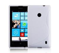 Cadorabo Housse pour Nokia Lumia 520 / 521 Housse en blanc Housse pour téléphone portable Case TPU Silikon Etui