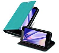 Cadorabo Housse pour Nokia Lumia 630 / 635 Housse turquoise Etui pour téléphone portable Case Cover Fermeture magnétique