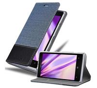 Cadorabo Housse pour Nokia Lumia 925 Housse bleue pour téléphone portable Etui Book Case Cover