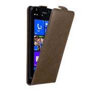 Cadorabo Housse pour Nokia Lumia 925 Housse de protection en marron Flip Etui Housse de téléphone portable Case Cover