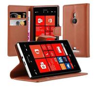 Cadorabo Housse pour Nokia Lumia 925 Housse de protection marron Etui pour téléphone portable Case Cover Fermeture magnétique