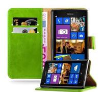Cadorabo Housse pour Nokia Lumia 925 Housse verte pour téléphone portable Housse Book Case Etui Luxury