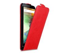 Cadorabo Housse pour OnePlus 2 Housse de protection en rouge Flip Etui Housse de téléphone portable Case Cover