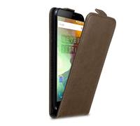 Cadorabo Housse pour OnePlus 2 Housse en marron Flip Etui Housse de portable Case Cover