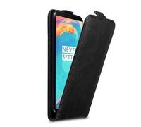 Cadorabo Housse pour OnePlus 5T Housse de protection en noir Flip Etui Housse de téléphone portable Case Cover