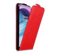 Cadorabo Housse pour OnePlus Nord CE 5G Housse de protection en rouge Flip Etui Housse de téléphone portable Case Cover