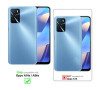 Cadorabo Housse pour Oppo A16s / A54s Housse en bleu Housse téléphone portable TPU Silicone Etui Case Cover