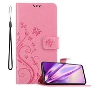 Cadorabo Housse pour Realme 5 / 5i / 6i / C3 Housse de protection rose Housse pour téléphone portable Etui Case Blumen Flower