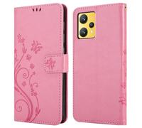 Cadorabo Housse pour Realme 9 4G / 9 PRO+ Housse de protection rose Housse pour portable Etui Case Fleurs Flower