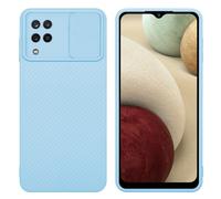Cadorabo Housse pour Samsung Galaxy A12 / M12 Housse de protection en bleu Housse pour portable TPU Etui Case Cover Protection caméra