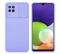 Cadorabo Housse pour Samsung Galaxy A22 4G Housse de protection en violet Housse pour portable TPU Etui Case Cover Protection caméra