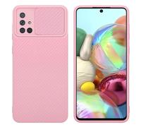 Cadorabo Housse pour Samsung Galaxy A71 4G Housse de protection rose Housse pour portable TPU Etui Case Cover Protection caméra
