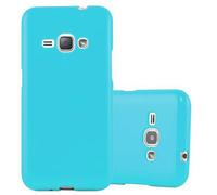 Cadorabo Housse pour Samsung Galaxy J1 2015 Housse en TPU bleu Etui Case Cover