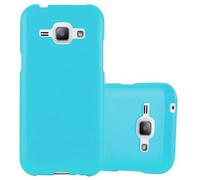 Cadorabo Housse pour Samsung Galaxy J1 2015 Housse en TPU bleu Etui Case Cover