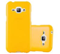 Cadorabo Housse pour Samsung Galaxy J1 2015 Housse en TPU jaune Etui Case Cover