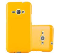 Cadorabo Housse pour Samsung Galaxy J1 2015 Housse en TPU jaune Etui Case Cover