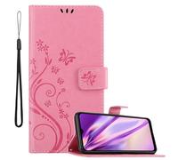 Cadorabo Housse pour Samsung Galaxy M33 5G Housse de protection rose Housse pour téléphone portable Etui Case Fleurs Flower