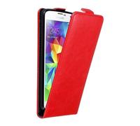 Cadorabo Housse pour Samsung Galaxy S5 MINI / S5 MINI DUOS Housse de protection en rouge Flip Etui Housse de portable Case Cover