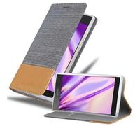 Cadorabo Housse pour Sony Xperia L1 Housse en gris Housse pour portable Etui Book Case Cover