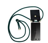 Cadorabo Housse pour Sony Xperia XZ1 COMPACT Housse de protection en vert Chaîne de téléphone portable Cordon de silicone Etui amovible