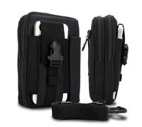Cadorabo Sac Tactique Molle-EDC pour Téléphone Portable en Noir - Compatible avec Apple iPhone XR jusqu'à 6.7 Pouces - Sac Militaire de Ceinture avec Bandoulière