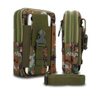 Cadorabo Sac Tactique Pour Téléphone Portable En Camouflage Vert -Sac Molle-Edc Compatible Avec Wiko Sublim Avec Bandoulière - Sac Militaire De Ceinture Max. 6.7 Pouces Sac De Hanche