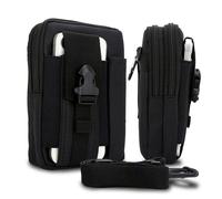 Cadorabo Sac Tactique Pour Téléphone Portable En Noir -Sac Molle-Edc Compatible Avec Realme X3 / X3 Superzoom / X50 5g Avec Bandoulière - Sac Militaire De Ceinture Max. 6.7 Pouces Sac De Hanche