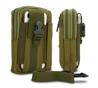 Cadorabo Sac Tactique Pour Téléphone Portable En Vert -Sac Molle-Edc Compatible Avec Xiaomi Pocophone F2 Avec Bandoulière - Sac Militaire De Ceinture Max. 6.7 Pouces Sac De Hanche