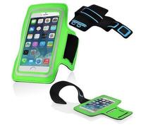 Cadorabo - Smartphone Néoprène, Bracelet Sportif de Gymnase, Brassard Jogging, Brassard compatible avec les Téléphones Portables de 3.7 à 5.0 pouces tels que les iPhone 6,7 de Apple, Samsung Galaxy A3, > HTC ONE A9 < etc. avec support clés et une prise casque en VERT