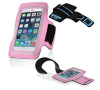 Cadorabo - Smartphone Néoprène, Bracelet Sportif de Gymnase, Brassard Jogging, Brassard compatible avec les Téléphones Portables de 3.7 à 5.0 pouces tels que les iPhone 6,7 de Apple, Samsung Galaxy A3, > HTC ONE A9 < etc. avec support clés et une prise casque en ROSE VIF