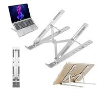 Cadorabo Support de tablette argenté Portable Ergonomique Support de tablette Ordinateur portable Réglable en hauteur