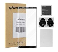 cadorabo Verre Trempé Collée Complète compatible avec Samsung Galaxy NOTE 8 in TRANSPARENT avec NOIR - Film Protection Écran en Verre Trempé pour Display Adhésif sur tout l’Écran (Full Glue)