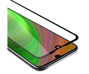 cadorabo Verre Trempé couverture complète compatible avec Huawei Y6 2019 en TRANSPARENT avec NOIR - Verre de protection d'écran trempé (Tempered) en dureté 9H avec 3D touch