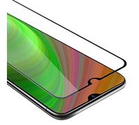 cadorabo Verre Trempé couverture complète compatible avec Samsung Galaxy A20e en TRANSPARENT avec NOIR - Verre de protection d'écran trempé (Tempered) en dureté 9H avec 3D touch