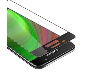 cadorabo Verre Trempé couverture complète compatible avec Samsung Galaxy A3 2016 en TRANSPARENT avec NOIR - Verre de protection d'écran trempé (Tempered) en dureté 9H avec 3D touch
