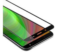 cadorabo Verre Trempé couverture complète compatible avec Samsung Galaxy J8 2018 en TRANSPARENT avec NOIR - Verre de protection d'écran trempé (Tempered) en dureté 9H avec 3D touch (RETAIL PACKAGING)