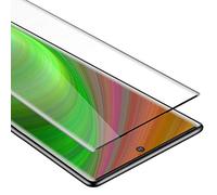 cadorabo Verre Trempé couverture complète compatible avec Samsung Galaxy NOTE 10 PLUS en TRANSPARENT avec NOIR - Verre de protection d'écran trempé (Tempered) en dureté 9H avec 3D touch