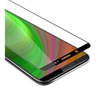 cadorabo Verre Trempé couverture complète compatible avec Vivo V7 en TRANSPARENT avec NOIR - Verre de protection d'écran trempé (Tempered) en dureté 9H avec 3D touch