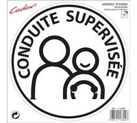 Cadox - Disque Conduite Supervisée - Sticker Adhésif - Résistant aux UV, aux intempéries et aux lavages - Diamètre 15 cm - Conforme à la réglementation