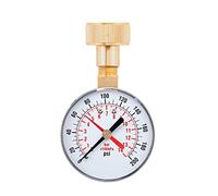 Cadran de 6,1 cm, manomètre utilitaire multifonction économique, double échelle 0-200 psi 0-14 bar 3/4" NPT à montage inférieur manomètre à double échelle