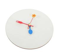 Cadran D'horloge Rond en Bois Blanc pour Bricolage et Enseignement | Kit Complet Aiguilles et Mécanisme, Repères Chiffrés, Support Chevalet, pour Table et Maison Couleur Aléatoire