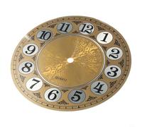 Cadran d'horloge vintage en aluminium de 180 mm de diamètre avec chiffres arabes, finition dorée, profil plat de remplacement pour horloge murale à quartz projets de bricolage