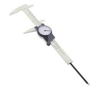 Cadran en plastique Vernier Règle de la règle de l'étrier outil de mesure de toit pour les paramètres de mesure (Blanc)