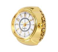 Cadran Montre à Quartz Analogique Créatif Cool Anneau Montre Doigt Quartz Élastique Montre Homme Cool Numérique Montres, doré, taille unique