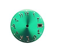 Cadran numérique 28.5mm NH35, Vert, Calendrier Unique, Cadrans de Montre, Accessoires for mouvements NH70 NH36