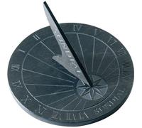 Cadran solaire en schiste 24,5cm - ESSCHERT DESIGN - Cadran solaire de jardin avec chiffres romains